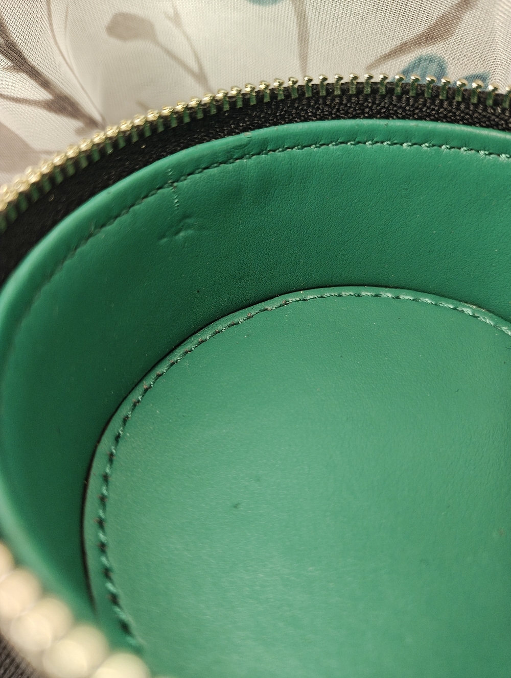 COACH Floral Round Leather Jewelry Case - Picture 7 of 9